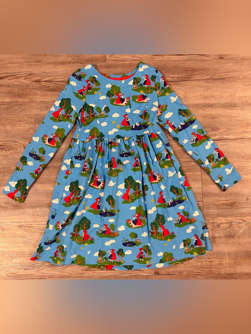 Mini Boden Little Red Riding Hood Dress Size 7-8.